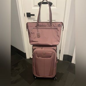 TravelPro Max Elite 5 carry-on, and matching tote in dusty rose!